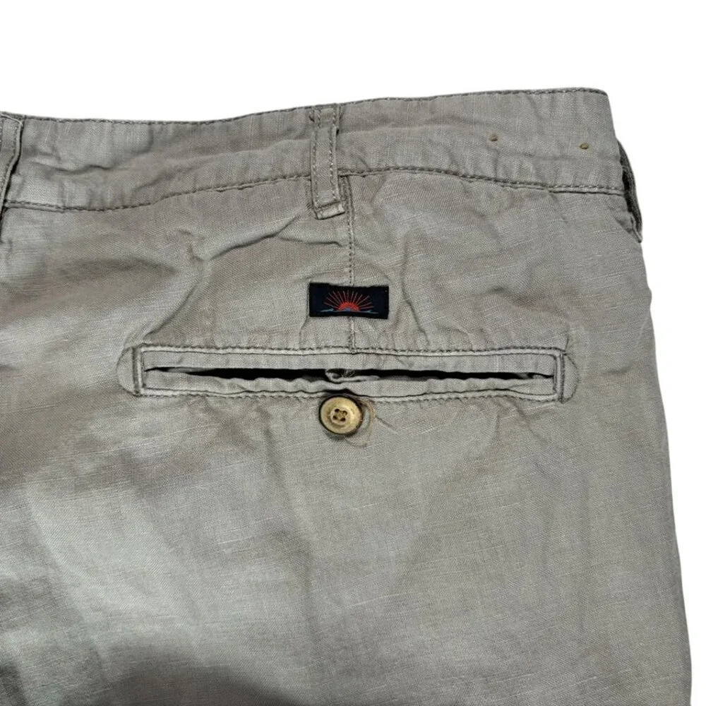 Faherty Mens All Day Linen/Cotton Blend 8” Shorts Gray Size 32